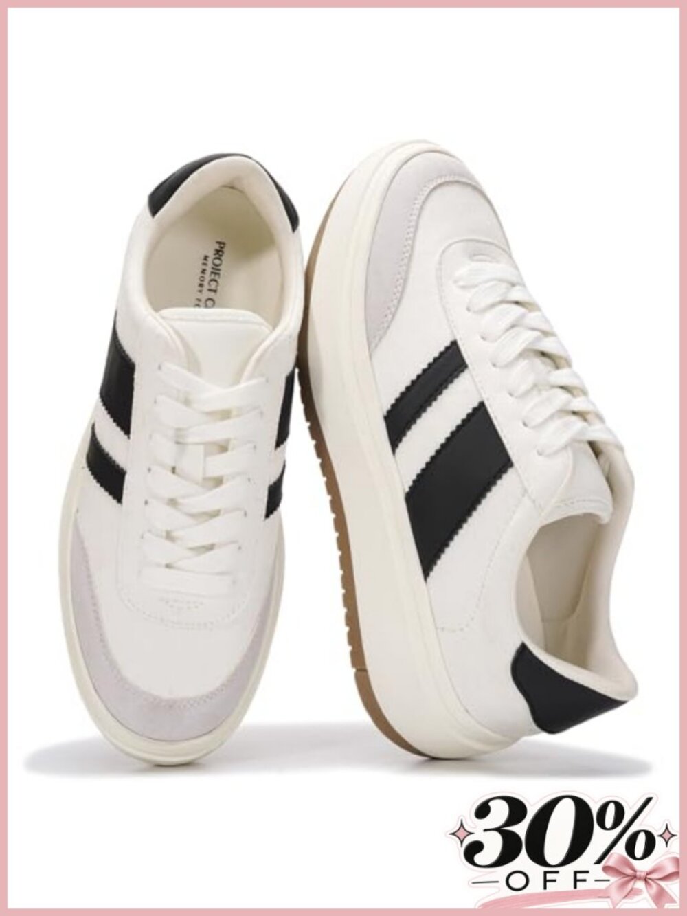 Leather Platform Lace-Up Fashion Sneakers